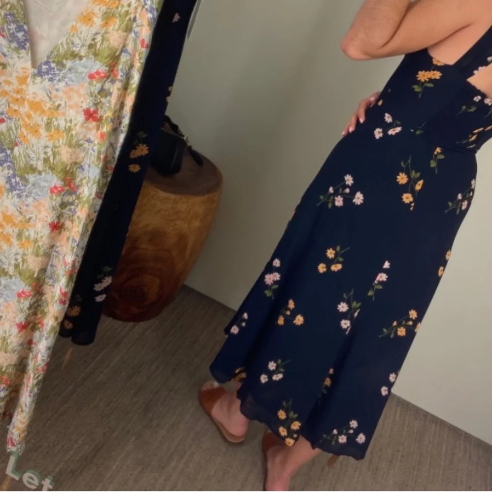 Reformation Dress - Navy with Floral Pattern - Picture 2 of 3